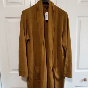 NWT Ann Taylor Factory Gold Open Front Cardigan Sz XL